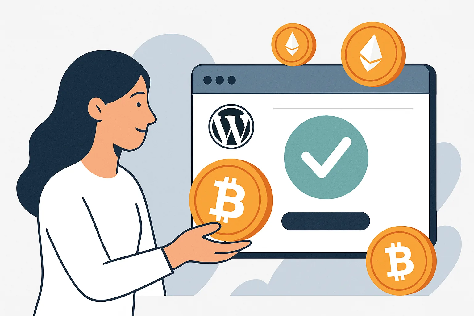 Aceptar pagos con criptomonedas en WordPress
